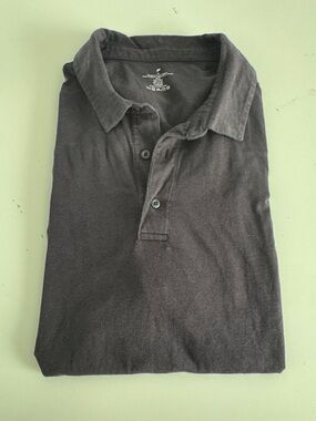 Fabletics Classic Men's Black Polo Shirt 3 button. Size XL